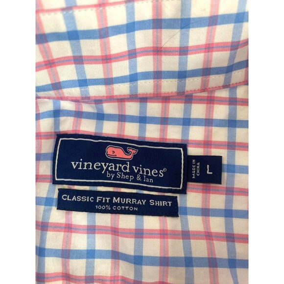 Vineyard Vines Classic Fit Murray Shirt Button Down Men's L Large Check Plaid - Picture 3 of 8
